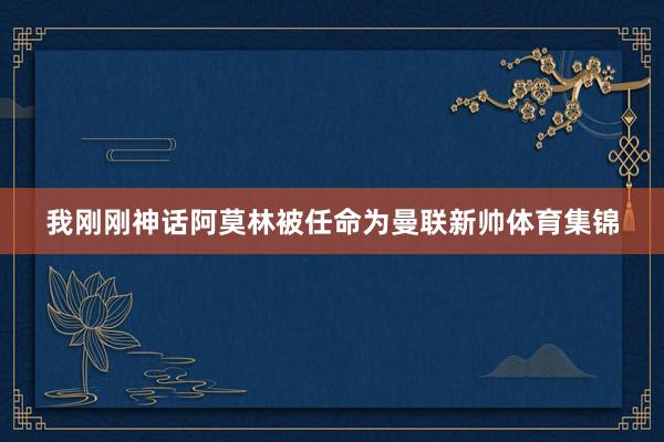 我刚刚神话阿莫林被任命为曼联新帅体育集锦