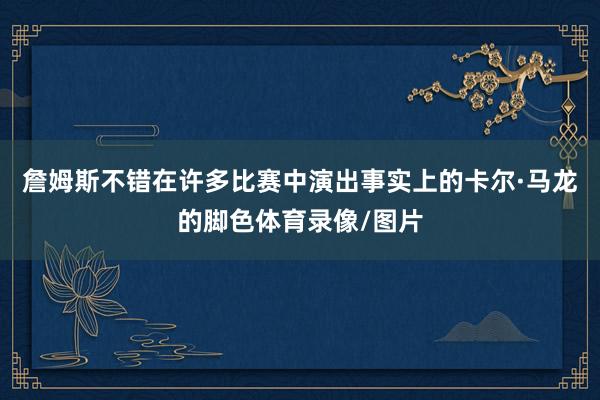 詹姆斯不错在许多比赛中演出事实上的卡尔·马龙的脚色体育录像/图片