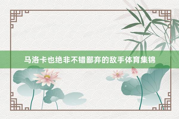 马洛卡也绝非不错鄙弃的敌手体育集锦