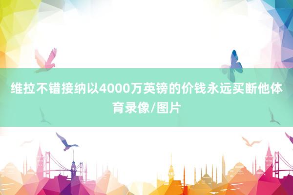 维拉不错接纳以4000万英镑的价钱永远买断他体育录像/图片