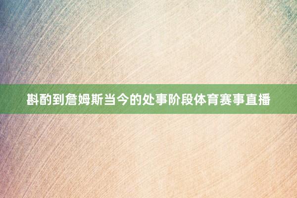 斟酌到詹姆斯当今的处事阶段体育赛事直播