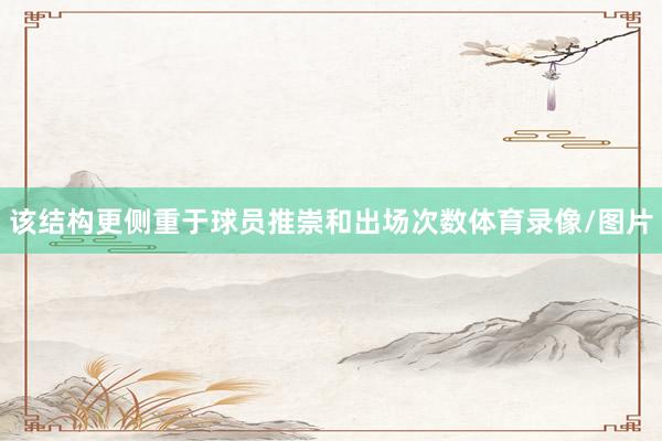 该结构更侧重于球员推崇和出场次数体育录像/图片