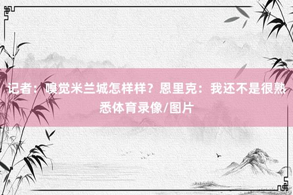 记者：嗅觉米兰城怎样样？恩里克：我还不是很熟悉体育录像/图片