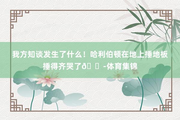 我方知谈发生了什么！哈利伯顿在地上捶地板捶得齐哭了😭体育集锦