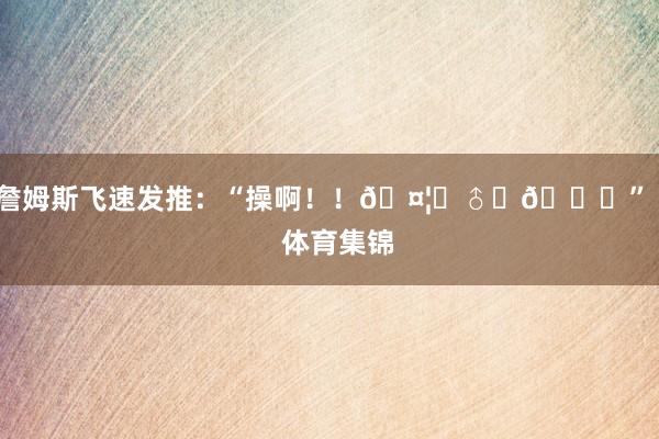 詹姆斯飞速发推：“操啊！！🤦‍♂️🙏”    体育集锦