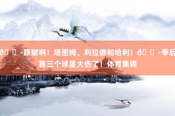 😭跟腱啊！塔图姆、利拉德和哈利！😭季后赛三个球星大伤了！体育集锦