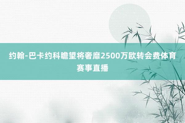 约翰-巴卡约科瞻望将奢靡2500万欧转会费体育赛事直播