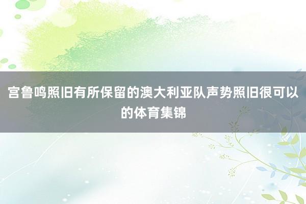 宫鲁鸣照旧有所保留的澳大利亚队声势照旧很可以的体育集锦