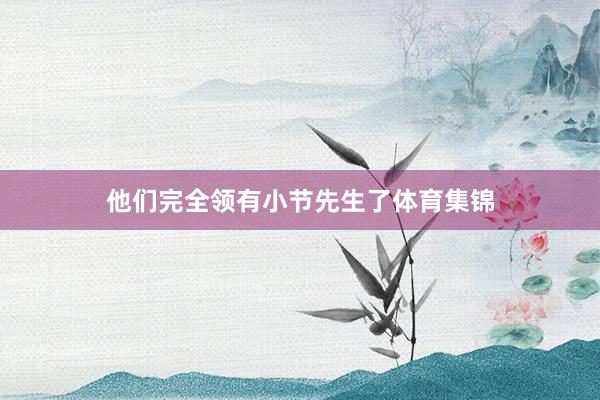 他们完全领有小节先生了体育集锦