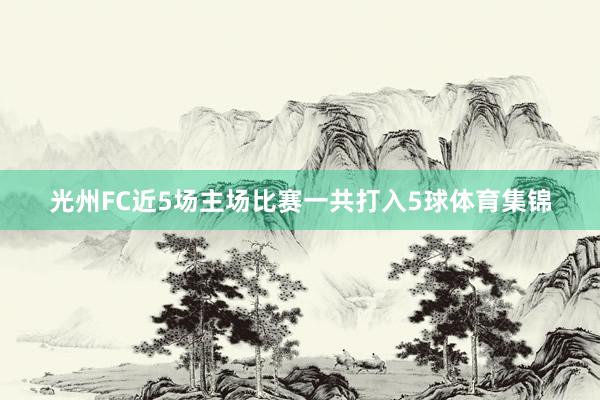 光州FC近5场主场比赛一共打入5球体育集锦