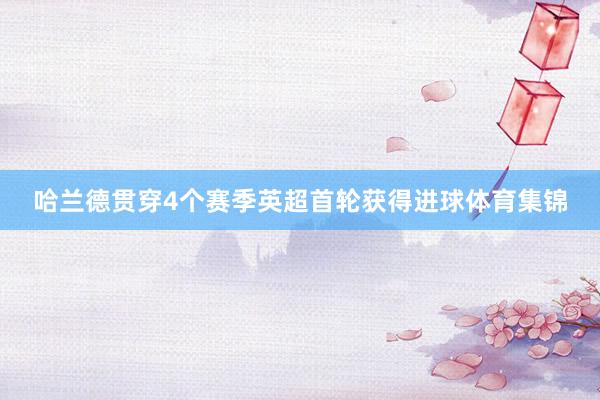 哈兰德贯穿4个赛季英超首轮获得进球体育集锦