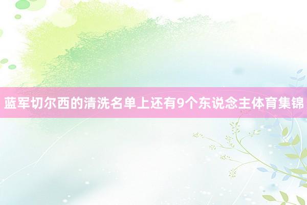 蓝军切尔西的清洗名单上还有9个东说念主体育集锦