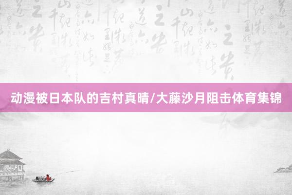 动漫被日本队的吉村真晴/大藤沙月阻击体育集锦