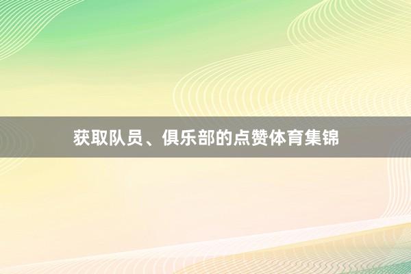 获取队员、俱乐部的点赞体育集锦