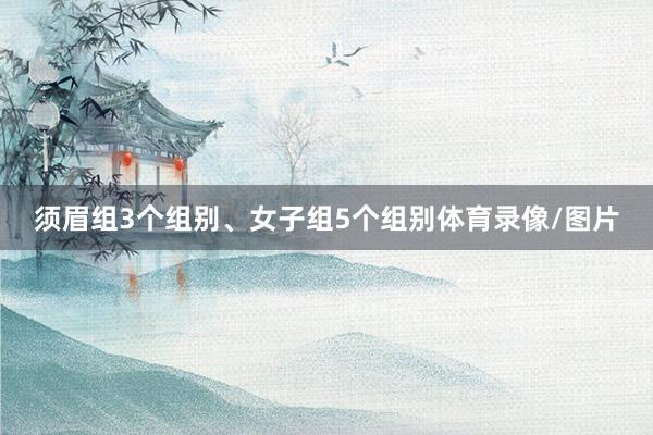 须眉组3个组别、女子组5个组别体育录像/图片