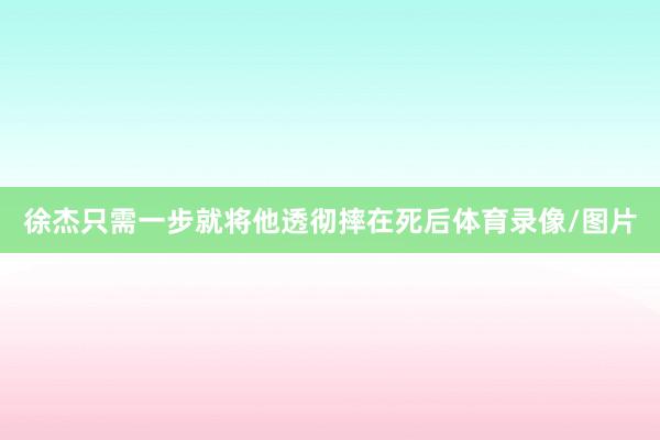 徐杰只需一步就将他透彻摔在死后体育录像/图片