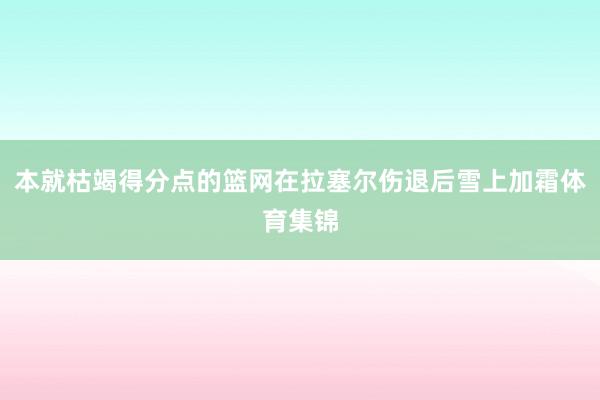 本就枯竭得分点的篮网在拉塞尔伤退后雪上加霜体育集锦
