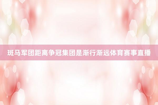 斑马军团距离争冠集团是渐行渐远体育赛事直播